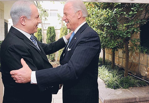 Israeli Prime Minister Netanyahu with Joe Biden (file picture).