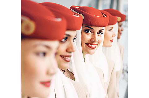 Emirates cabin crew, illustrative purposes