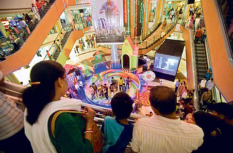 File picture of a promotional event at a Mumbai mall. India’s inflation is now touching worrying levels for government and central bank.