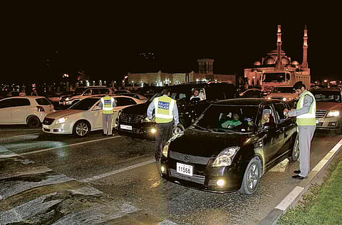 Sharjah Police carry out traffic inspections. Picture for illustrative purposes only.