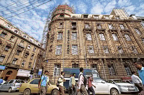 Staying put at home is raising productivity scores in India's banking sector. Absence of the hour or two spent on commuting is the main factor aiding those gains. (File picture of Reserve Bank of India headquarters from pre-COVID-19 times.)