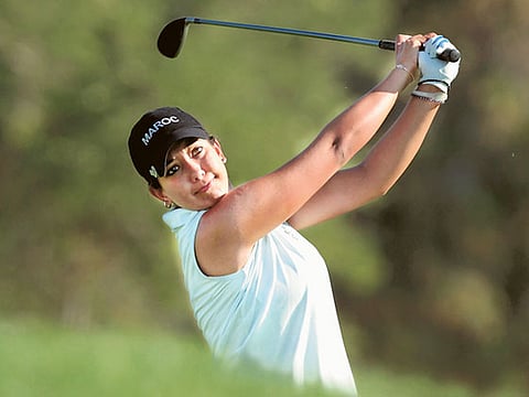 Hole in one! Maha Haddioui gets an Olympic ace.