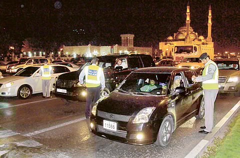 Police carry out inspections of vehicles in Sharjah. Sharjah Police's  ‘Renew Your Vehicle' initiative is in line with the Ministry of Interior’s strategy aimed at making roads safer. Picture for illustrative purposes only. 