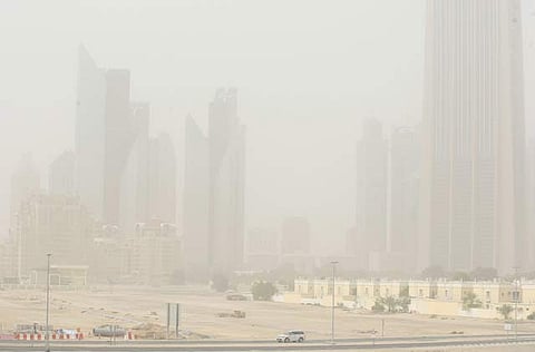 Dust and sand cause drop in road visibility as strong winds lash parts of the UAE. 