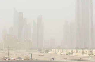 Winds raising dust and reducing visibility across the UAE.