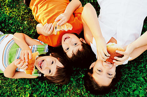 Convince children that snacks can be healthy and fun to eat. Encourage them to participate in the preparation of healthy snacks like fresh fruit slices; vegetable strips with a hummus/sour cream/bean dip, low-fat cheese wedges with wholegrain crackers; and fresh fruit smoothies.