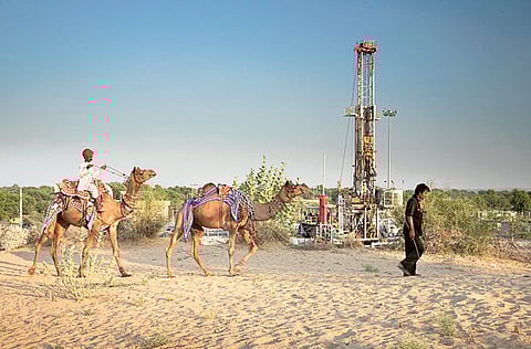 A Cairn Energy drilling rig in Rajasthan. India has been ordered to return $1.2 billion to Cairn Energy Plc after administration lost arbitration proceedings in a tax dispute.