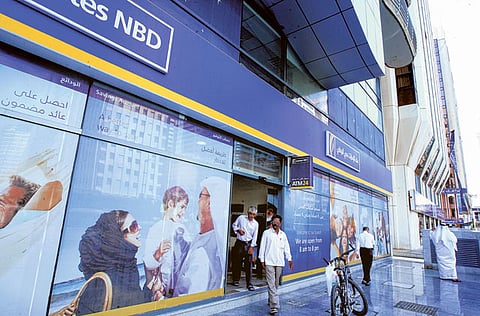An Emirates NBD branch on Khalifa Street in Abu Dhabi. UAE banks expect to see an increase in credit demand in the first quarter of 2021 according to the fourth quarter 2020 credit sentiment survey of the Central Bank of UAE.