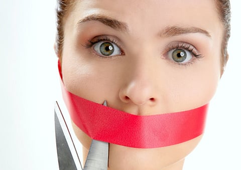 Time for women to rip off the gag and speak up