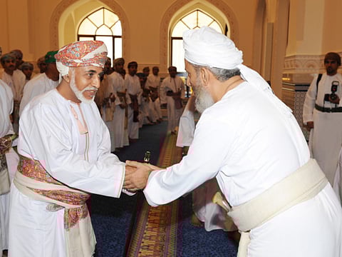 Qaboos offers Eid prayers in Khasab