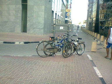 Bikers in need of bicycle stands at metro stations