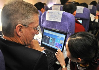 Passengers can use Wi-Fi to explore retail offers and in-flight entertainment systems