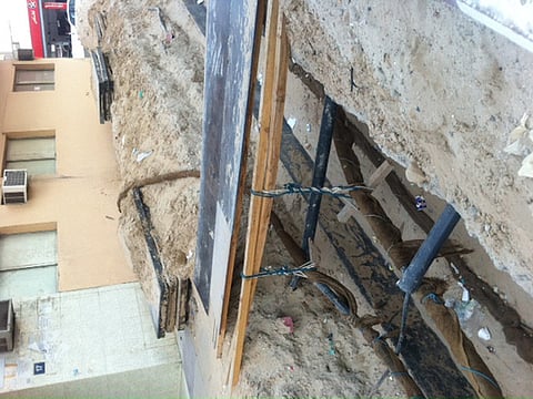 Residents in danger of falling into gaping hole