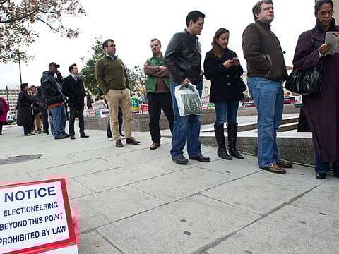 Americans queue to cast their ballots (File image) 