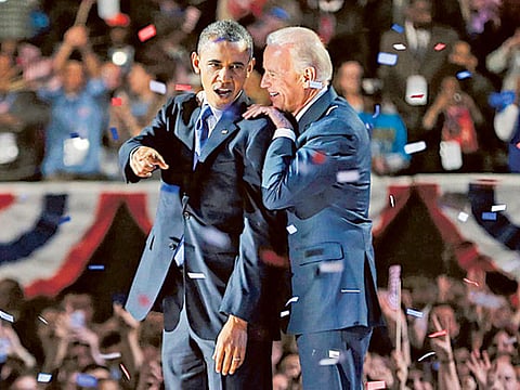Joe Biden with Barack Obama (File)