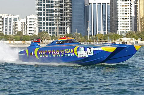 Dubai's Victory Team in the UIM Class 1 World Powerboat Championship.
