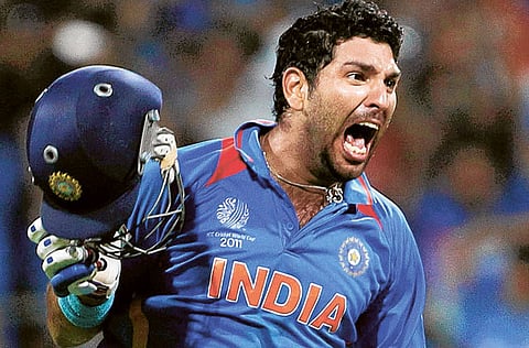 Yuvraj Singh's unfprgettable partnership with Mohammad Kaif (not pictured) helped India chase down a 300-plus total in Natwest final.