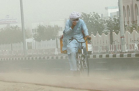 File picture: The UAE weather bureau has said that moderate winds throughout the day will be “causing blowing dust".