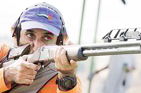 Shaikh Ahmad Hasher Al Maktoum ruled the UAE squash scene before taking up shooting. 