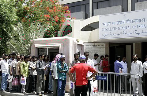 Indian consulate in Dubai. 
