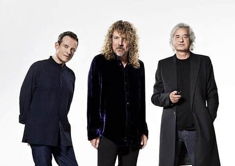 Members of Led Zepplin, from left, John Paul Jones, Robert Plant and Jimmy Page