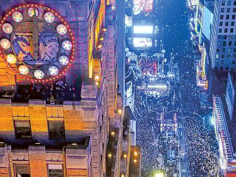 New Year's celebrations in New York are very grand normally.