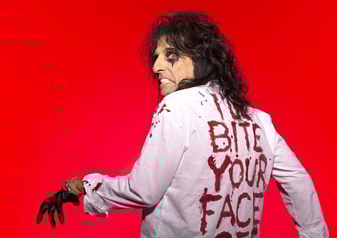 Rocker Alice Cooper at Dubai golf challenge