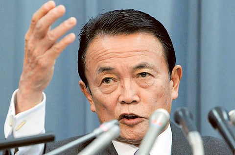 Finance Minister Taro Aso  