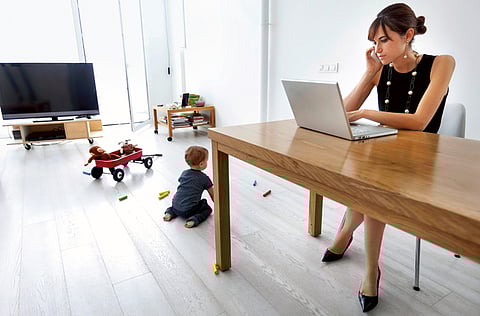 Working from home is a new experience for many in the UAE