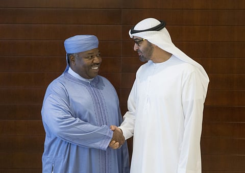 Shaikh Mohammad and Gabon president meet