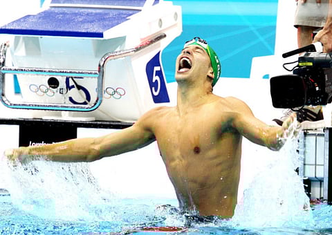Chad le Clos swimming with a target on his back