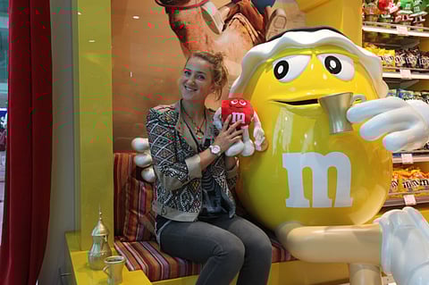 Victoria Azarenka at Dubai Duty Free to shop