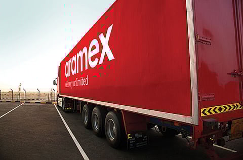 An Aramex truck. 