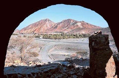 View from an old fort along the UAE/Oman border between Hatta and Fujairah. [Illustrative image]