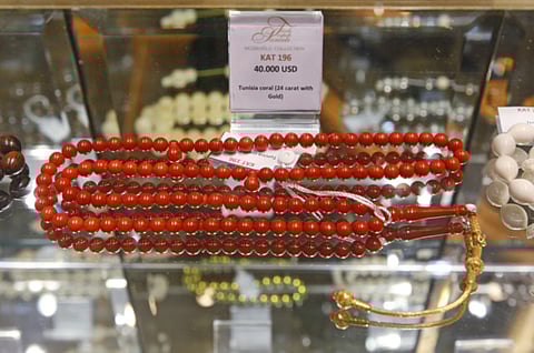 A Tunisian coral rosary. Photo for illustrative purpose.