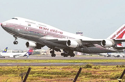 An Air India 747 takes-off at Mumbai airport. (File photo)