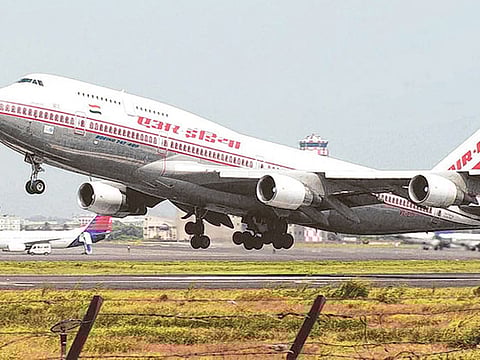 An Air India 747 takes-off at Mumbai airport. (File photo)