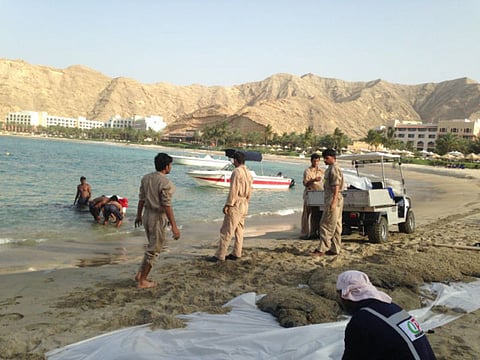 Petroleum spilled by sinking ship off Oman coast