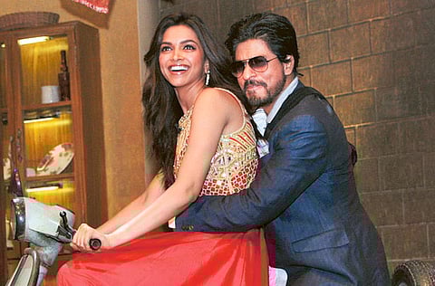 Bollywood actors Shahrukh Khan and Deepika Padukone 