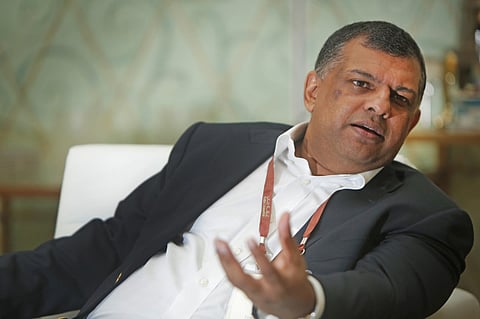 File picture of Tony Fernandes, Group CEO at AirAsia, who is trying his hand at expanding into the restaurant business. 