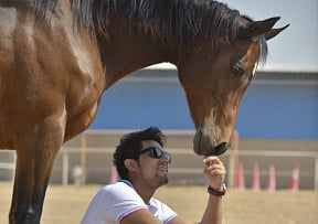 Randeep Hooda horses around in Abu Dhabi