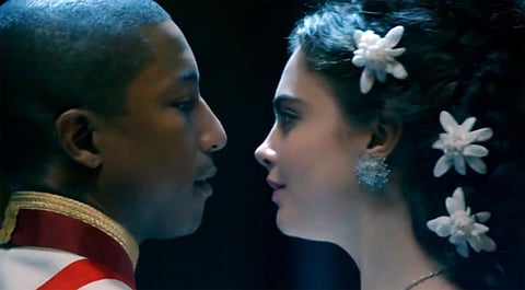 Pharrell and Delevingne sing and dance for Chanel