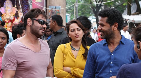 Ajay Devgan and Sonakshi Sinha in UAE Sunday