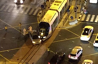 Dubai tram-car smashup disrupts JBR traffic 