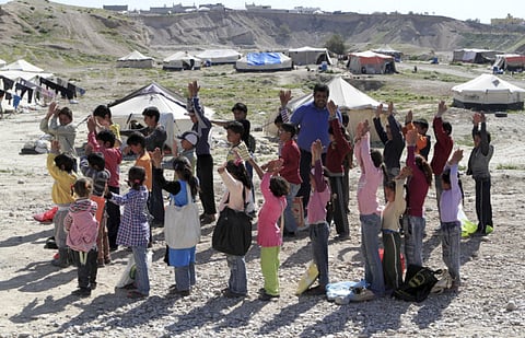 Syrian refugees  in  Northern Shuneh area of Jordan Valley, north of Amman, Jordan
