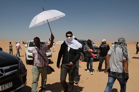 Welcome Back films in UAE desert