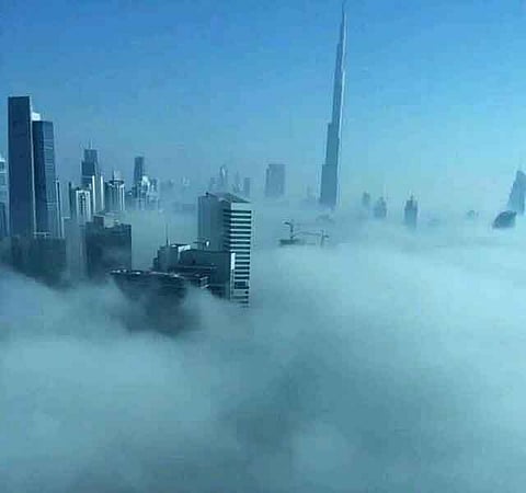 Police have advised motorists not to use hazard lights while driving during the foggy conditions. 