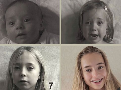 Incredible timelapse video of girl’s path from newborn to teenager