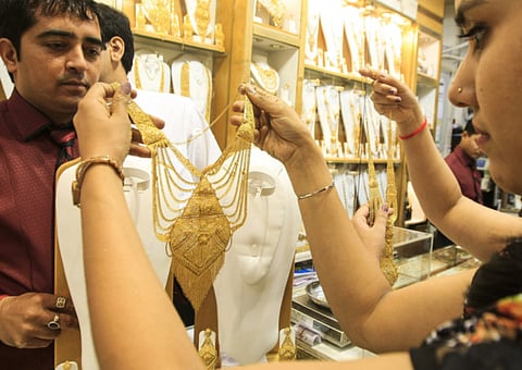 Customers at a gold shop in Dubai. Picture is for illustration purposes only.