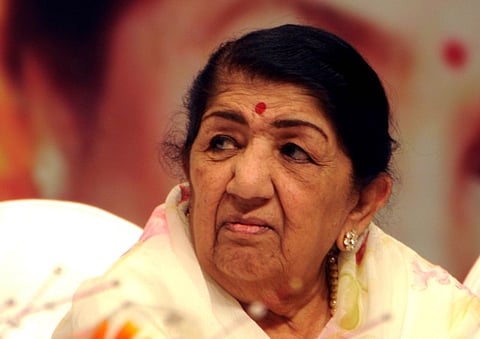 Indian Bollywood playback singer Lata Mangeshkar